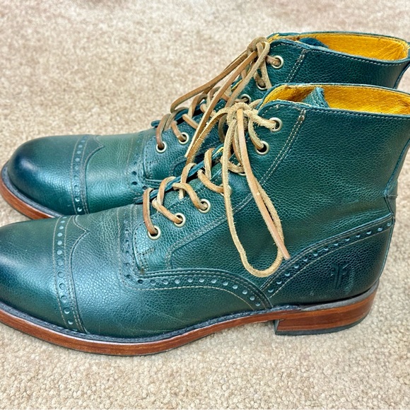 Frye USA Men’s 8.5 Arkansas Brogue Leather Boots Sold Elsewhere - Picture 10 of 10